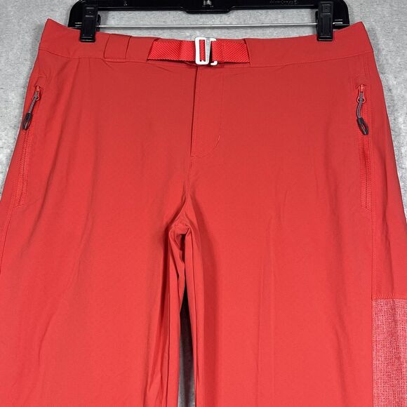 Columbia Titanium Omni-Shield Pants Womens 12 Orange Straight Leg Zip Pockets - Picture 2 of 14